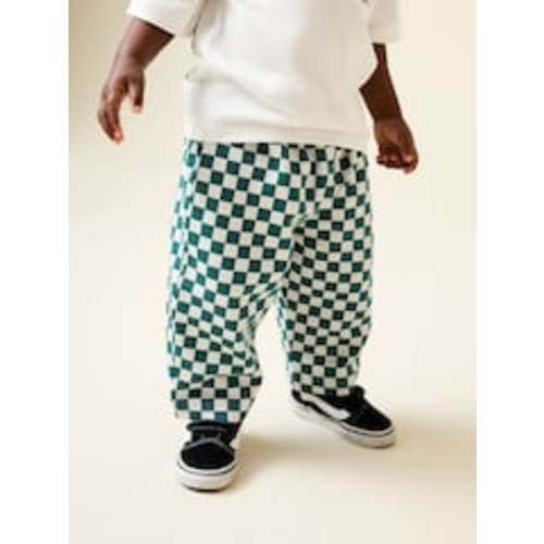 Buy Green/White Checkerboard Single Wide Leg Jersey Joggers (3mths-7yrs) from Next USA