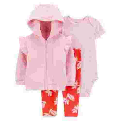 Carter's Child of Mine Baby Girl Cardigan Outfit Set 3-Piece Sizes 0/3-24 Months