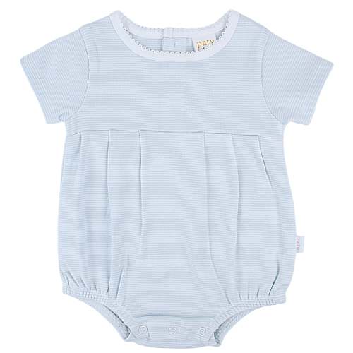 Paty Organic Cotton Baby Bubble with Picot Trim and Pleated Front