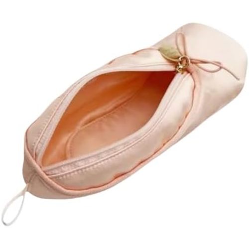 Pink Ballet Dance Shoe Makeup Bag Recital Gifts for Girls Women, Ballerina Slipper Pouch Dancer Stuff (Pink1)
