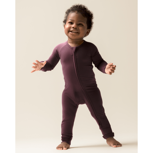 Bamboo Baby Pajamas | Burgundy Plum | Kindred Bravely