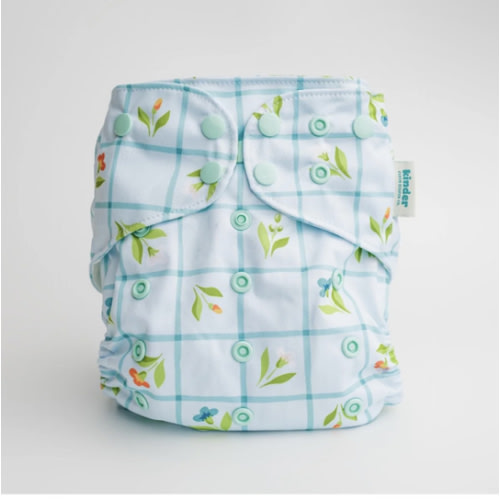Floral: Essentials Pocket Cloth Diaper with Athletic Wicking Jersey, Grows with your Baby