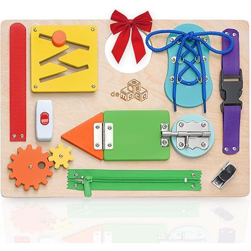 deMoca Sensory Busy Board for Toddlers