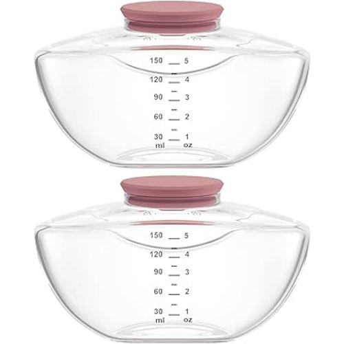 2 Pack Breastmilk Pump Storage Bottles Compatible with Momcozy Upgraded M9, Breast Milk Container, Breastfeeding Essentials, Not Original Mom Cozy Parts