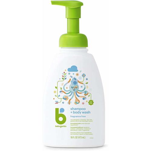 Babyganics Baby Shampoo + Body Wash Pump Bottle, Chamomile Verbena, 16oz