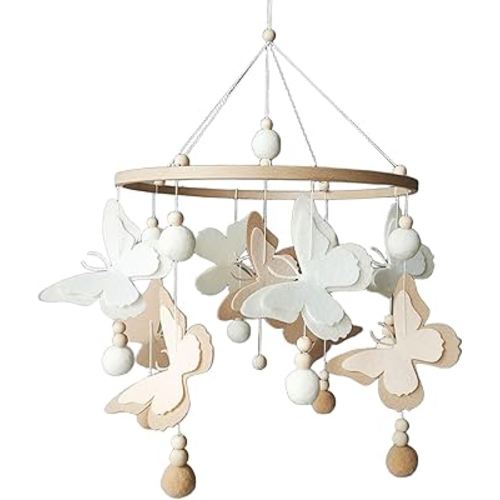 Butterfly Mobile Baby Crib Mobile for Girls Boho Mobile Over Crib Baby Girl Nursery Decor Nursery Room Accessories