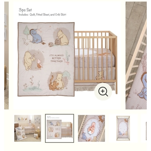 Pooh Bear & Pals 3-Piece Crib Bedding Set