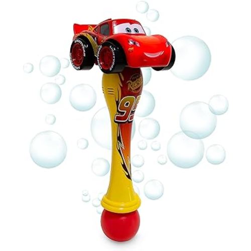 Disney Store Official Cars Lightning McQueen Light-Up Bubble Wand – Interactive LED Toy, Perfect for Kids & Fans, Authentic Movie Design, Ideal Outdoor Play & Parties, Durable and Safe for All Ages
