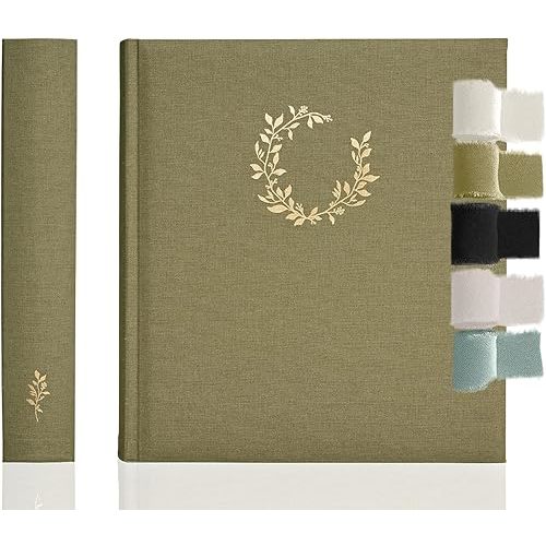 Premium Scrapbook Album – Photo Album with Writing Space – 100 Pages for Multiple Sizes 4x6, 5x7, 6x8, 8x10 – Holds 500 Photos – Wedding, Baby, Travel & Family Memories