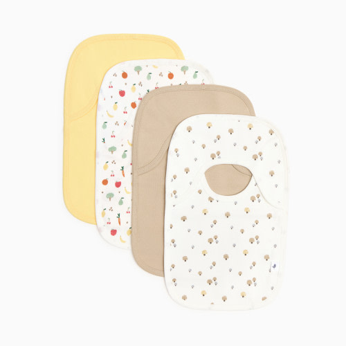 Small Story Organic Cotton Lap Shoulder Bib (4 Pack) - Veggie Garden