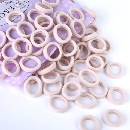 200PCS Blonde Kids Hair Ties for Toddler Girls, Mini Girl Hair Ties Bands No Damage, Soft Baby Ponytail Holders Elastics No Pull, 1 Inch in Diameter, by BAOLI