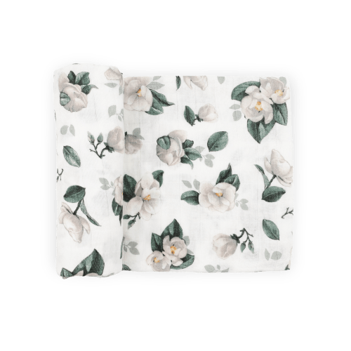 Organic Cotton Muslin Swaddle Blanket - Magnolia