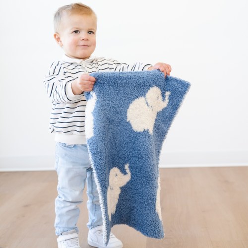 (Color: Elephant Double Layer) DOUBLE-LAYER BAMBONI® MINI BLANKETS