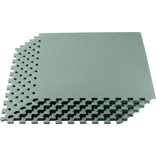 We Sell Mats 3/8" Thick Multipurpose EVA Foam Exercise Floor Mat, Interlocking Tiles, Anti-Fatigue for Home or Gym
