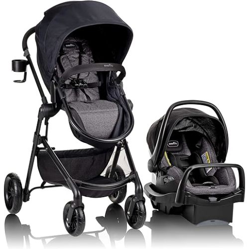 Evenflo Pivot Modular Travel System with LiteMax Infant Car Seat - Casual Gray