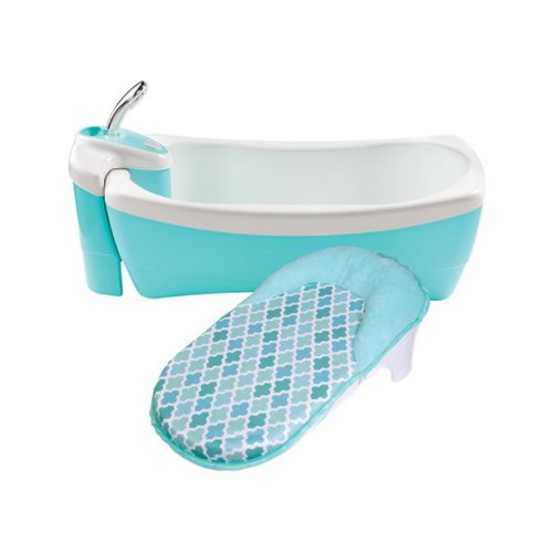Summer Infant Lil' Luxuries Whirlpool Bubbling Spa & Shower Bath Tub, Blue