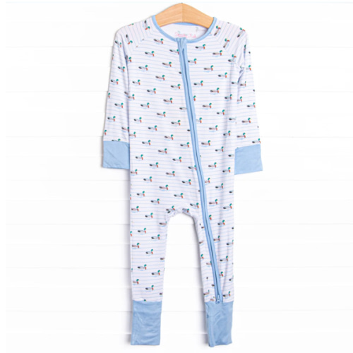 Seasonal Swim Bamboo Zippy Pajama, Blue – Stitchy Fish