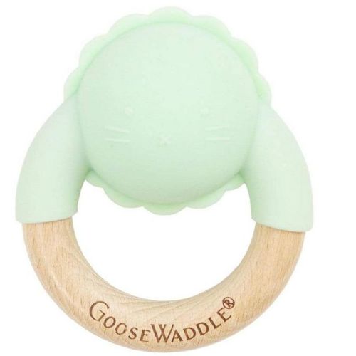 GooseWaddle Rattle Teether Wooden + Silicone (4 + Months)