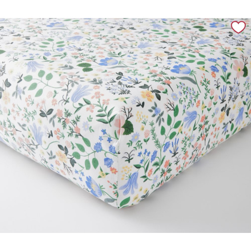 Rifle Paper Co. Bramble Fields Crib Sheet | Pottery Barn Kids