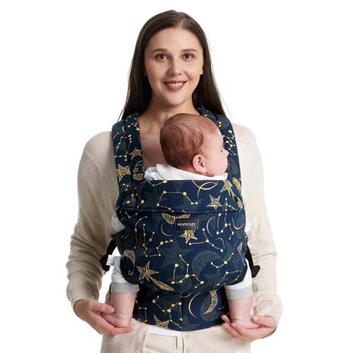 Momcozy Baby Carrier, Ergonomic Infant Carrier for 7-44 lbs, Front Facing, Cotton, Lumbar Support