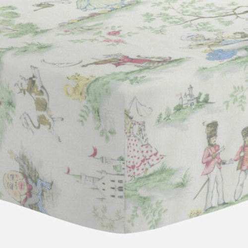 Liz and Roo Nursery Rhyme Toile Crib Sheet - Bambi Baby Store