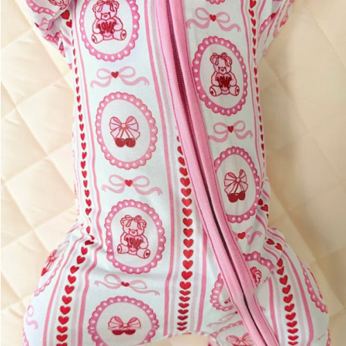 Bamboo Zip Romper | Cherry Bear