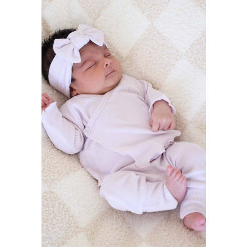 2pc Waffle Crossover Top & Bottom | Barely Orchid