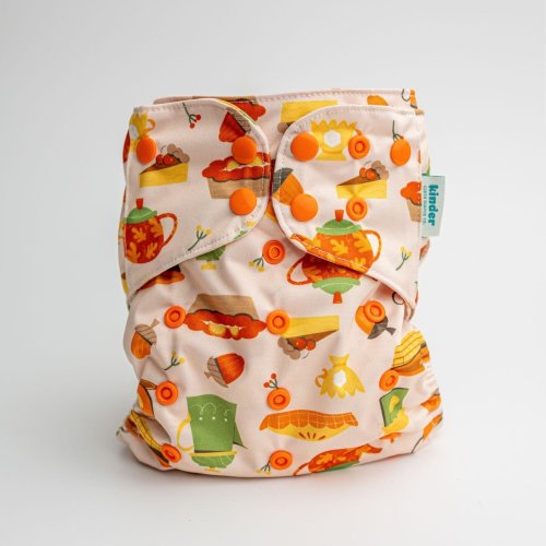 One Size Cloth Diaper with Happy Fall Leaves for Fall – Kinder Cloth Diaper Co.