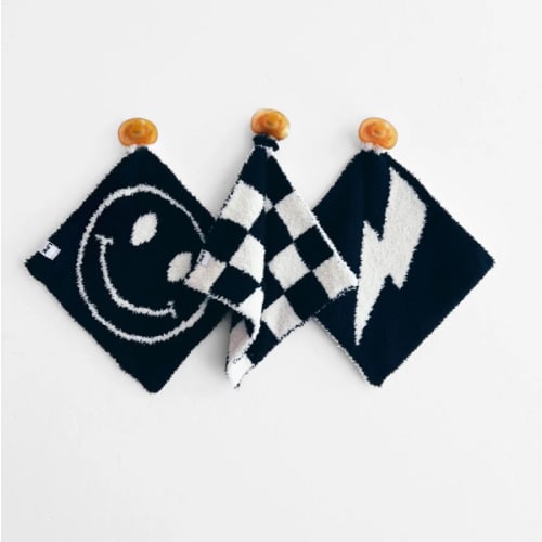 Checkered Plush Lovey | Black