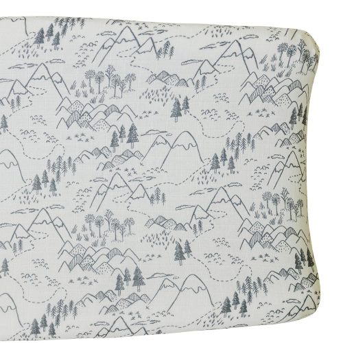 Mebie Baby Changing Pad, Summit, 100% Muslin Cotton Changing Table Pad Cover for Baby Boy and Girl, Designer Nursery Decor Covers, Diaper Changing Pad Cover for Changing Station