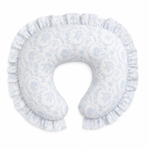 Blue Chinoiserie Ruffle Nursing Pillow Cover