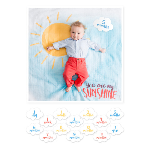 Lulujo Milestone Blanket - You Are My Sunshine