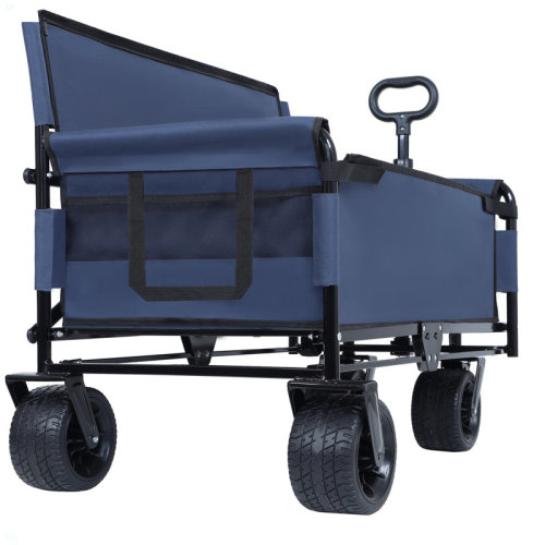 Red Cloud 3-in-1 Folding Wagon with Bench Seat â€“ 500lbs Capacity, 9"x4" Beach Tires for Camping & Beach | Wayfair
