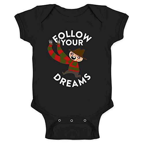 Pop Threads Freddy Follow Your Dreams Funny Horror Cute Infant Baby Boy Girl Bodysuit