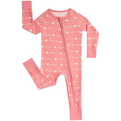 MOSSRIVER Bamboo Viscose Baby Footies with Mitten Cute Prints Long Sleeve Romper Jumpsuit Toddler One-Piece Outfits