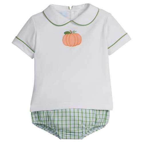 Applique Peter Pan Diaper Set - Pumpkin