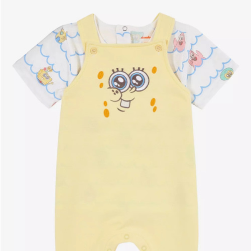 SpongeBob SquarePants Chibi SpongeBob Infant T-Shirt and Overall Set - BoxLunch Exclusive | BoxLunch