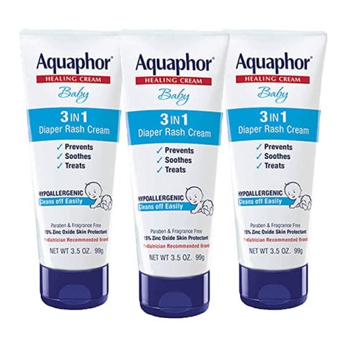 Aquaphor Baby Diaper Rash Cream 3.5 Ounce - (Pack of 3) - White