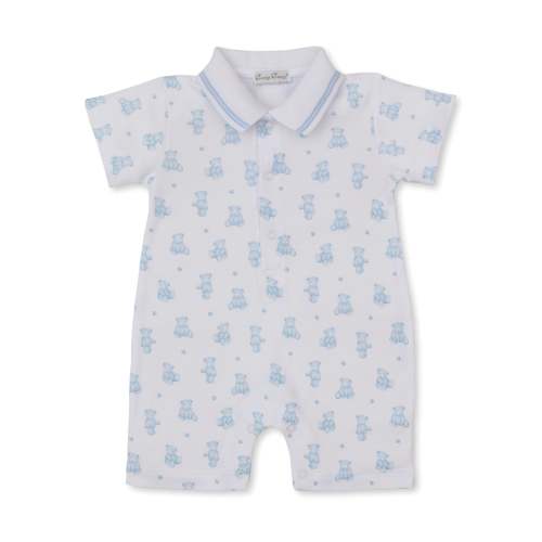 Teddy Bears Blue Short Playsuit
