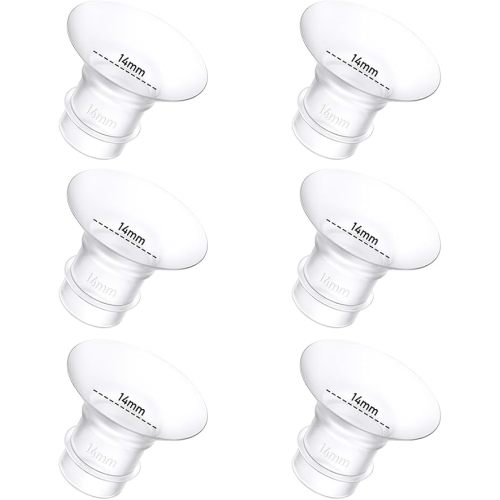 6Pcs Breast Pump Flange Insert 22mm Compatible with Momcozy/Spectra/Medela/eufy/Elvie/Lansinoh/Paruu P10 Breast Pump, Fit for Momcozy M5/M9/M6/V2 Pro/V2 pro/S12 Pro/eufy E10 S1 S1 Pro, 24mm Flange