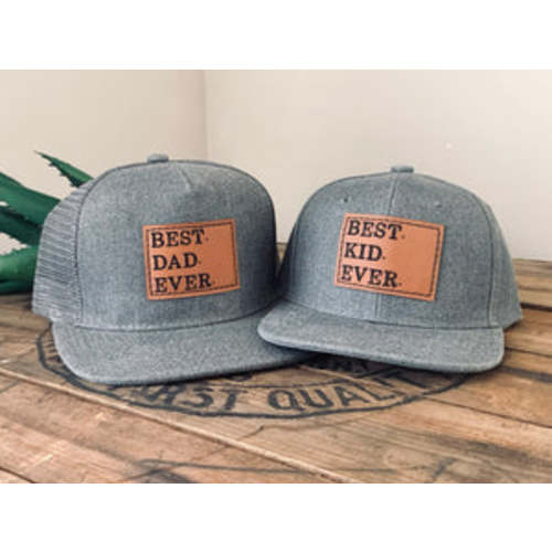 BEST DAD EVER + BEST KID EVER Set of 2 Hats. - Fox + Fawn Designs