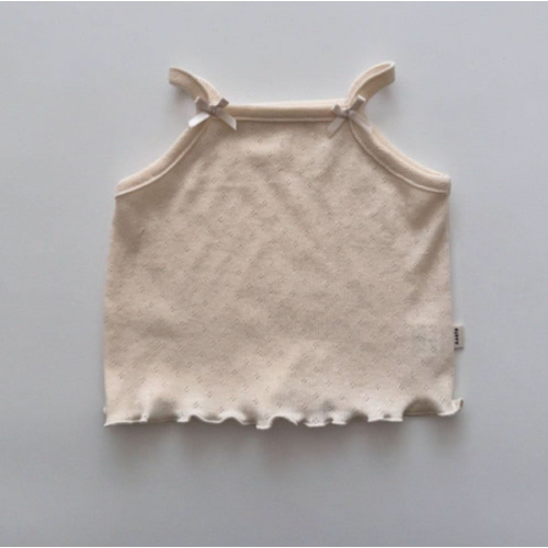 Baby/Toddler Aosta Pointelle Bow Cami Top (3m-5y)- 3 Colors | AT NOON STORE