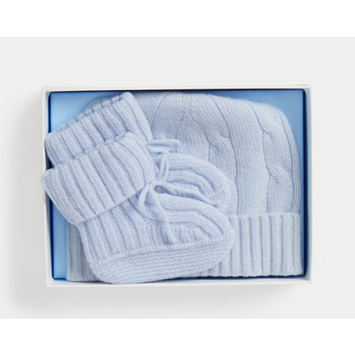 Ralph Lauren Cashmere Beanie & Bootie Set