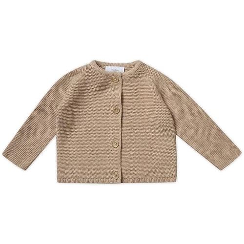 Stellou & friends 100% Cotton Baby Cardigan, Long Sleeve Knit Sweater for Kids, Unisex Tops for Infant, for Children 0-6 Yrs
