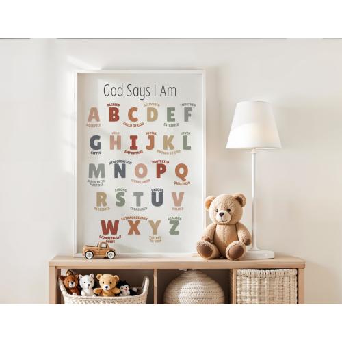 Child of God ABC Print, Christian Nursery Decor (Digital Download)
