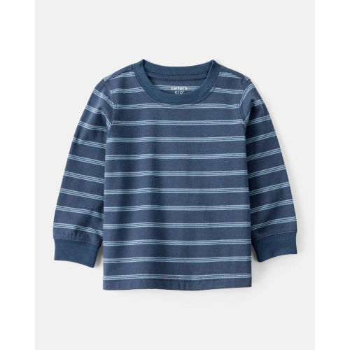 Baby Boy Striped Long-Sleeve Tee - Navy - Carter's | Carter's