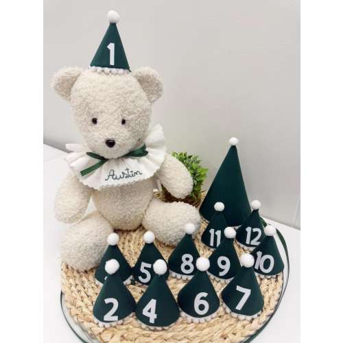 Personalized Baby Monthly Milestone Hat Set – Handmade Keepsake for Baby’s First Year