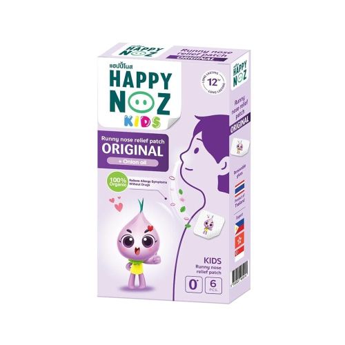 Organic Onion Patch Kids, Allergy Relief, Congestion Relief, 6 sachets/Box, 12 Hours Duration, Aroma Patch, Nasal Strips and Nose Strips Alternative
