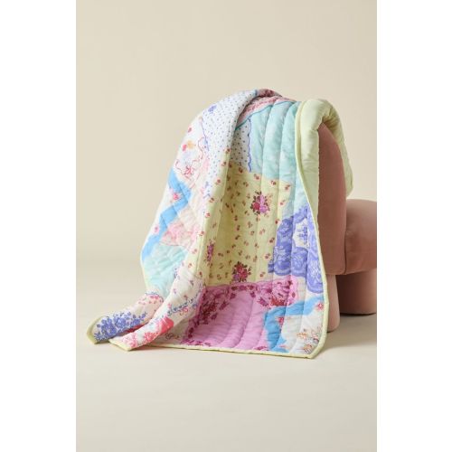 Jasmine Cotton Seed Stitch Quilted Throw Blanket
