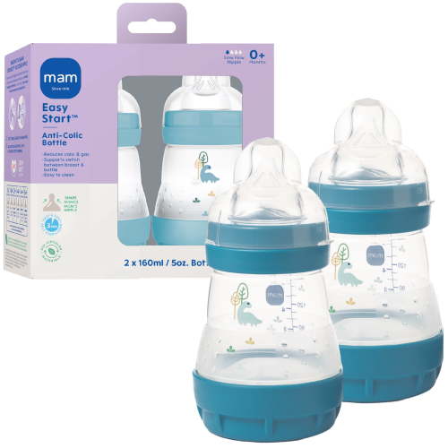 MAM Easy Start Anti-Colic Matte Bottle 5 oz, 2 pack Blue